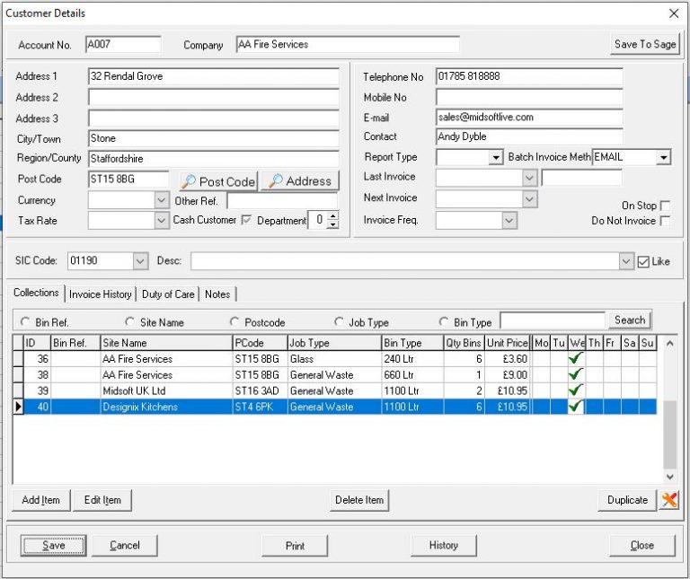 Trade Waste Software - Midsoft